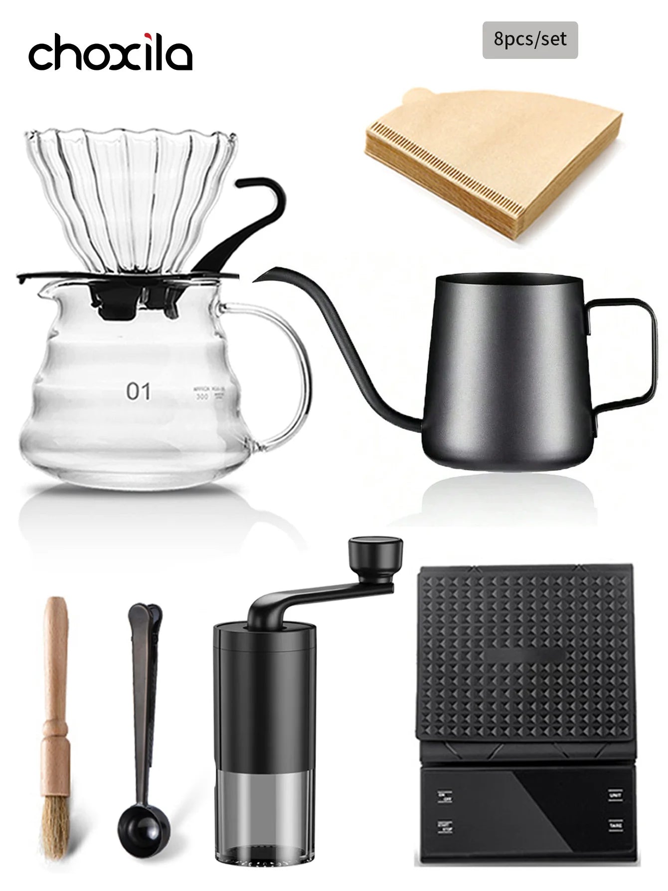 8pcs/9pcs/11/13pcs Coffee Set,Camping Coffee Set,1-2 Cup,Use For camping,Family dinner,Party and Holiday gift