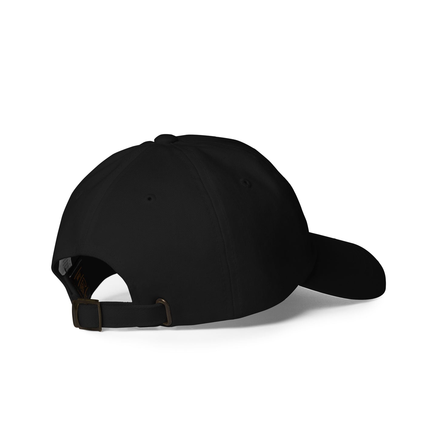 Olyesti black ball cap classic dad hat front view