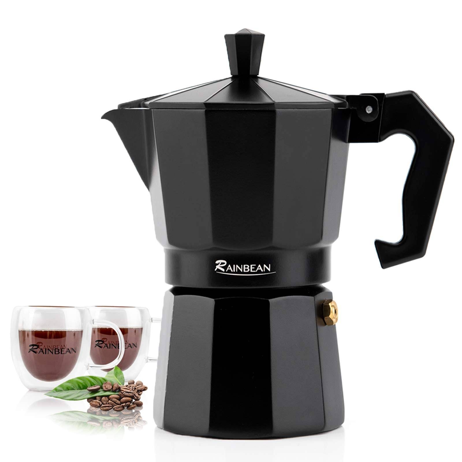Classic Italian Moka Pot – Stovetop Espresso Maker (3 or 6 Cups)