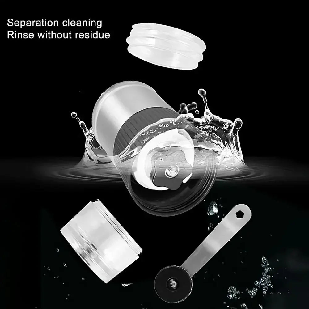 Manual burr coffee grinder adjustable black hand grinder portable